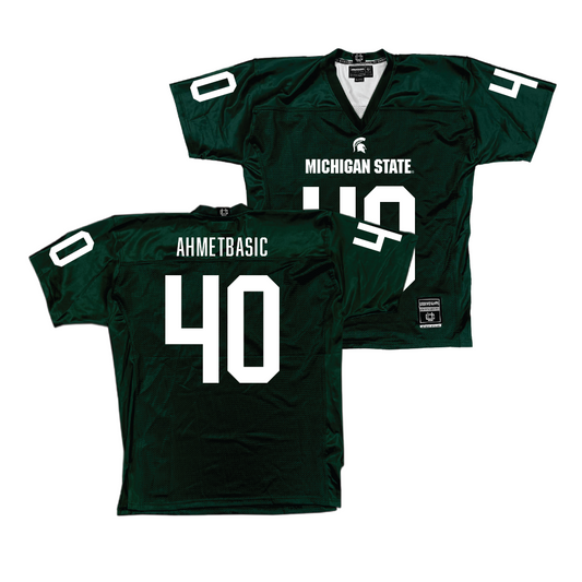 Green MSU Football Jersey  - Tarik Ahmetbasic