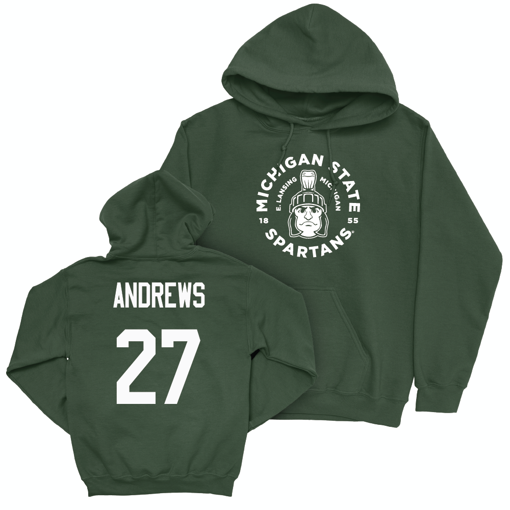 Green Men's Ice Hockey East Lansing Hoodie   - Nicklas Andrews