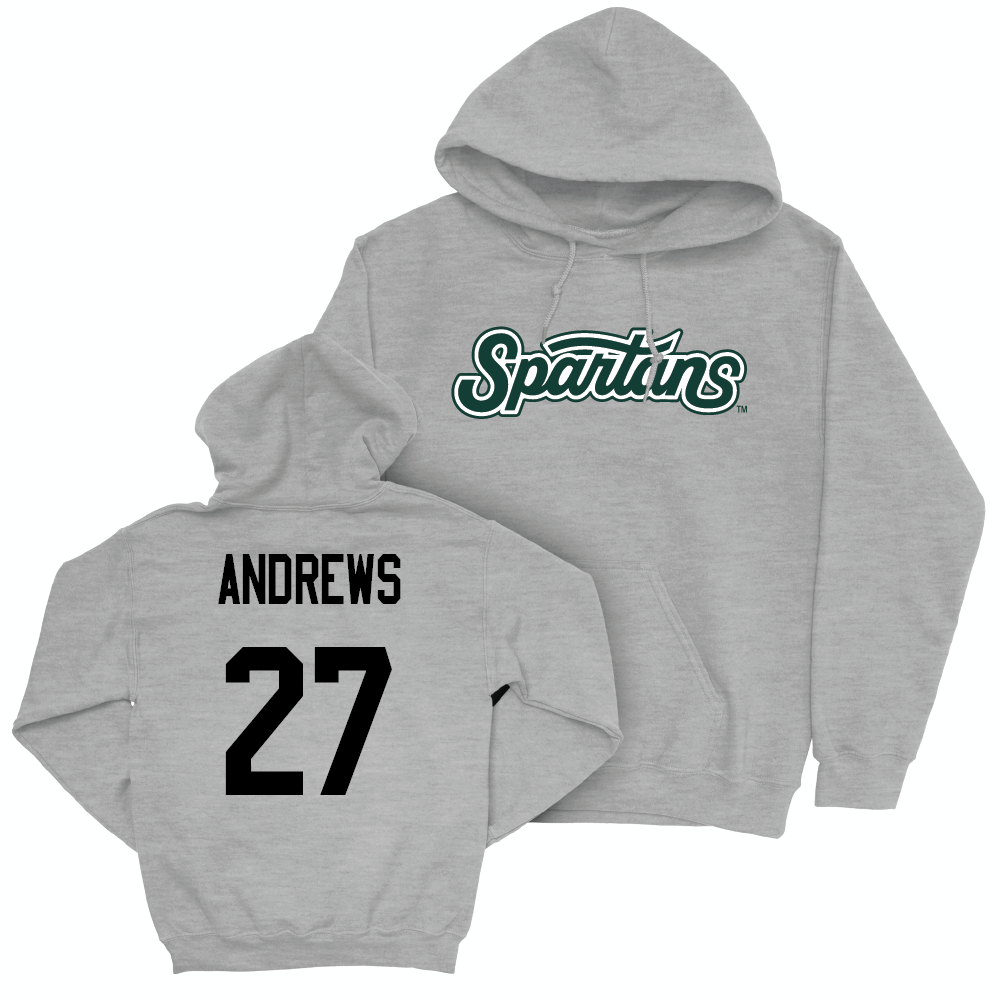 Sport Grey Men's Ice Hockey Script Hoodie   - Nicklas Andrews