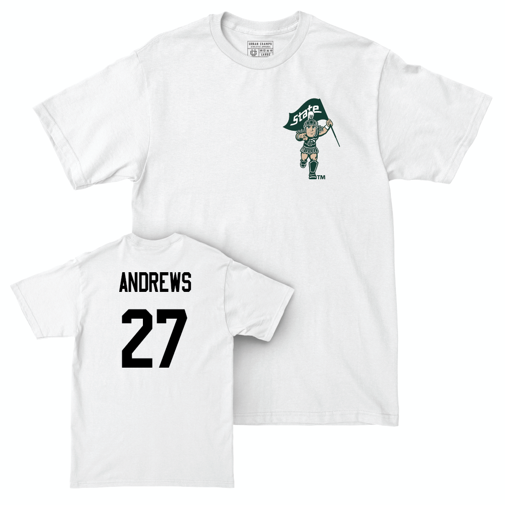 Men's Ice Hockey White Sparty Comfort Colors Tee   - Nicklas Andrews