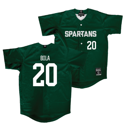 Michigan State Softball Green Jersey   - Hailey Bila