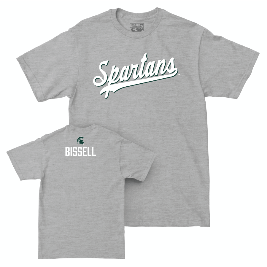 MSU Men's Track & Field Sport Grey Script Tee  - Carter Bissell