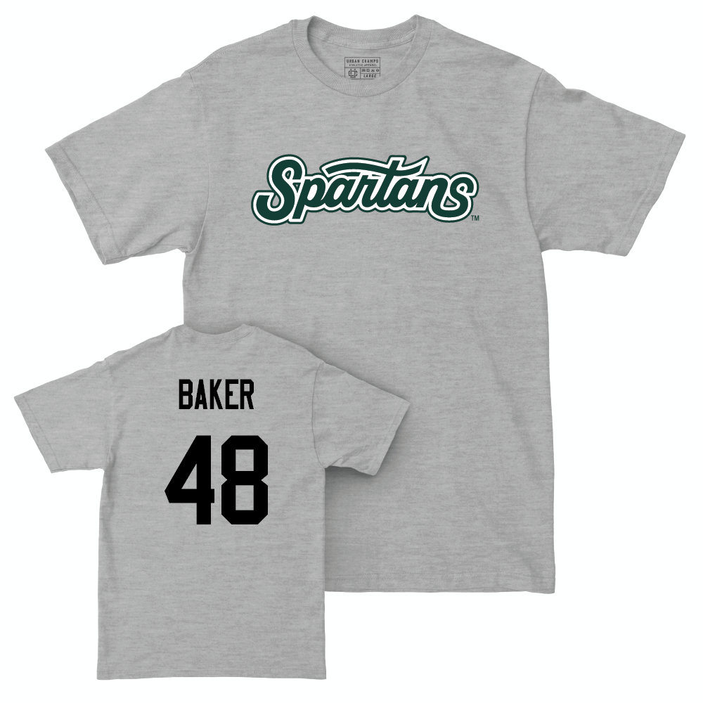 Sport Grey Football Script Tee  - Charlie Baker