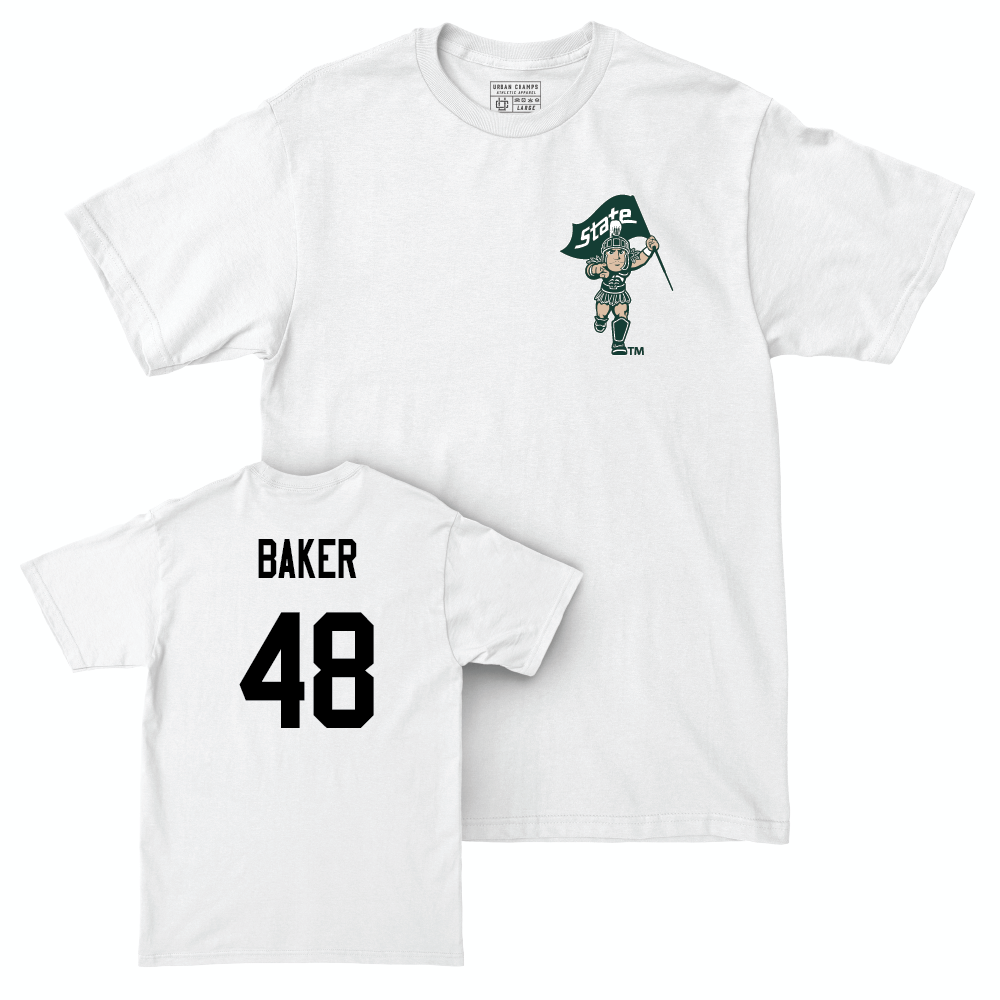 Football White Sparty Comfort Colors Tee  - Charlie Baker