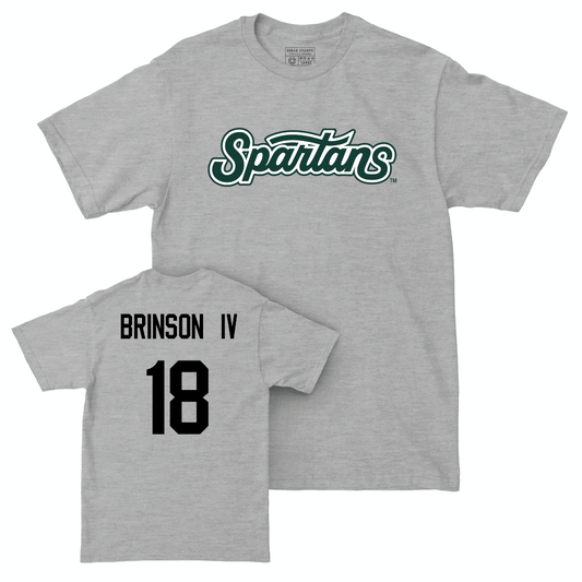 Sport Grey Football Script Tee  - Andrew Brinson IV