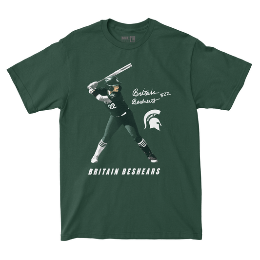 EXCLUSIVE RELEASE: Britain Beshears Portrait Forest Green Tee