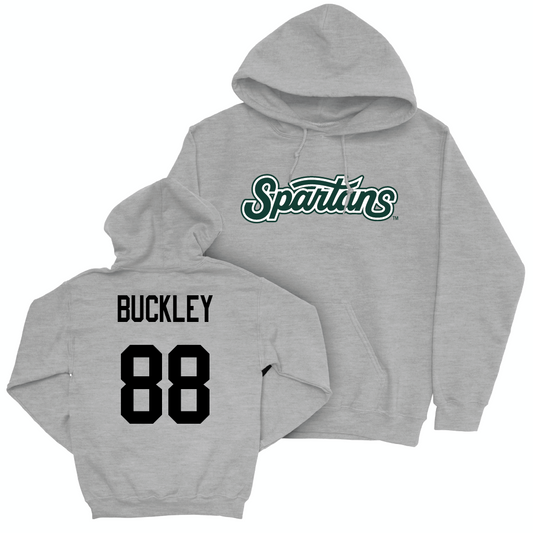 Sport Grey Football Script Hoodie  - Ruquan Buckley