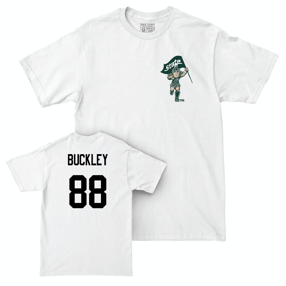 Football White Sparty Comfort Colors Tee  - Ruquan Buckley