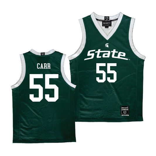 Green Men's Basketball Michigan State Jersey   - Coen Carr