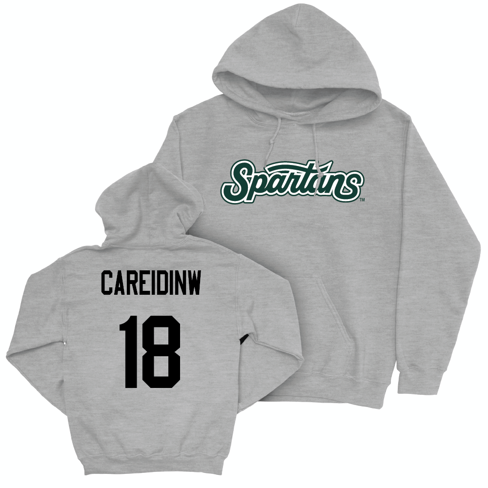 Sport Grey Football Script Hoodie  - Charles Careidinw