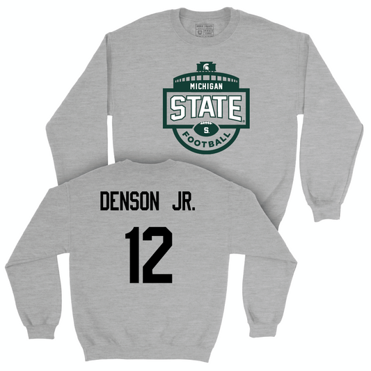 Sport Grey Football Stadium Crewneck  - Justin Denson Jr.