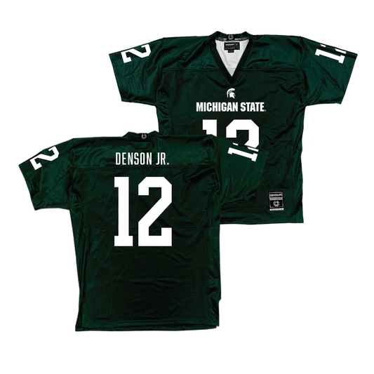 Green MSU Football Jersey  - Justin Denson Jr.