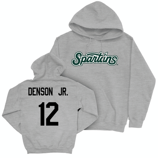 Sport Grey Football Script Hoodie  - Justin Denson Jr.