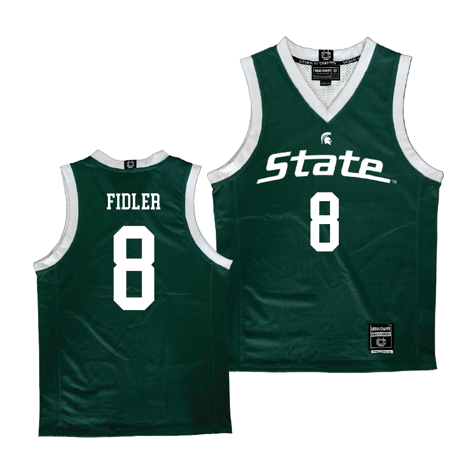 Green Men's Basketball Michigan State Jersey   - Frankie Fidler