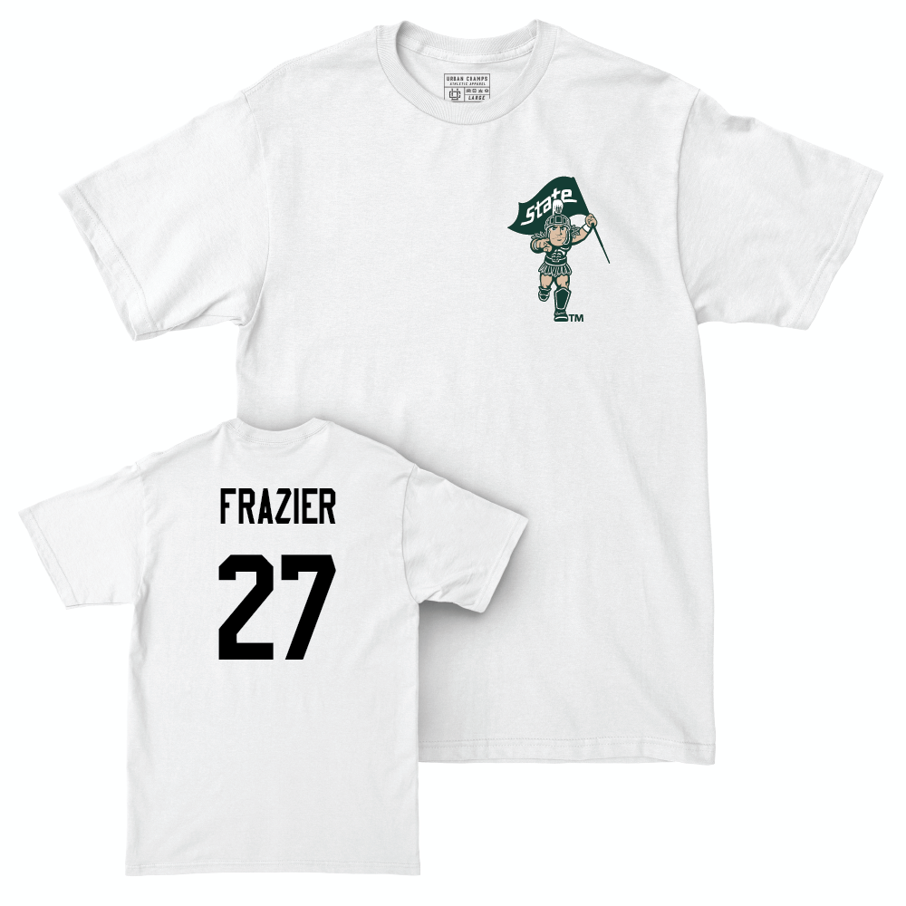 Football White Sparty Comfort Colors Tee  - Makhi Frazier