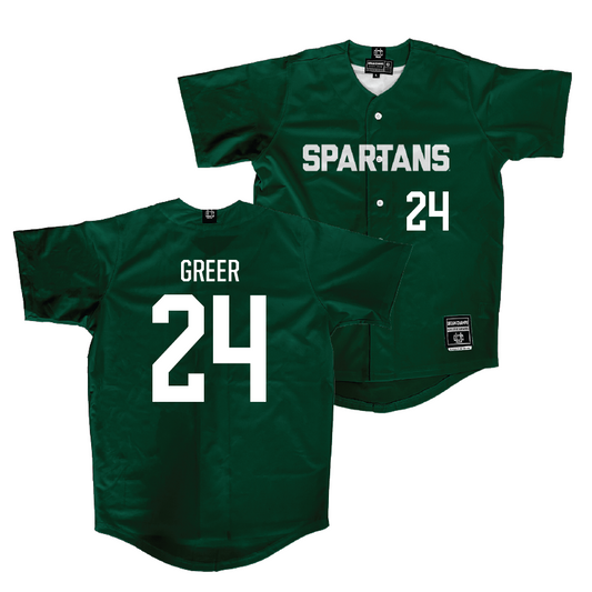 Michigan State Softball Green Jersey   - Hannah Greer