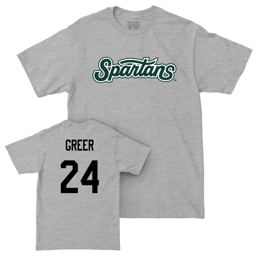 Sport Grey Softball Script Tee   - Hannah Greer