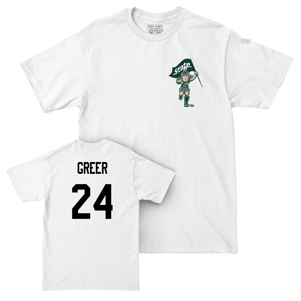 Softball White Sparty Comfort Colors Tee   - Hannah Greer