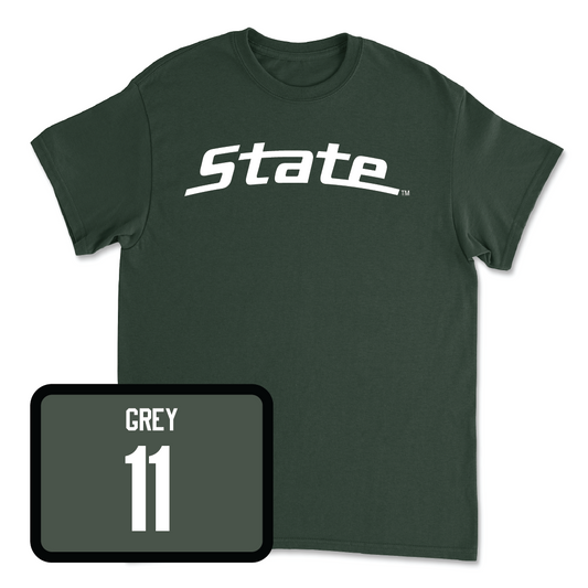 Green Softball State Tee  - Liv Grey