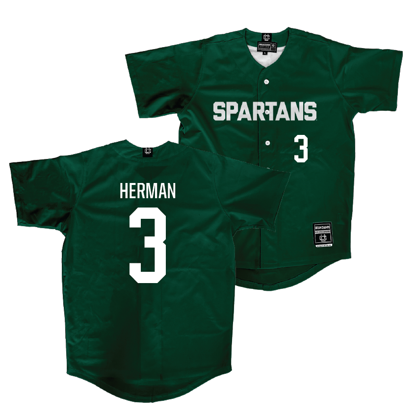 Michigan State Softball Green Jersey   - Hannah Herman