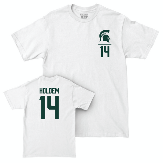 MSU Women's Volleyball White Logo Comfort Colors Tee  - Taylah Holdem