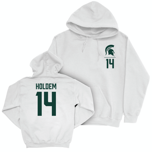 MSU Women's Volleyball White Logo Hoodie  - Taylah Holdem