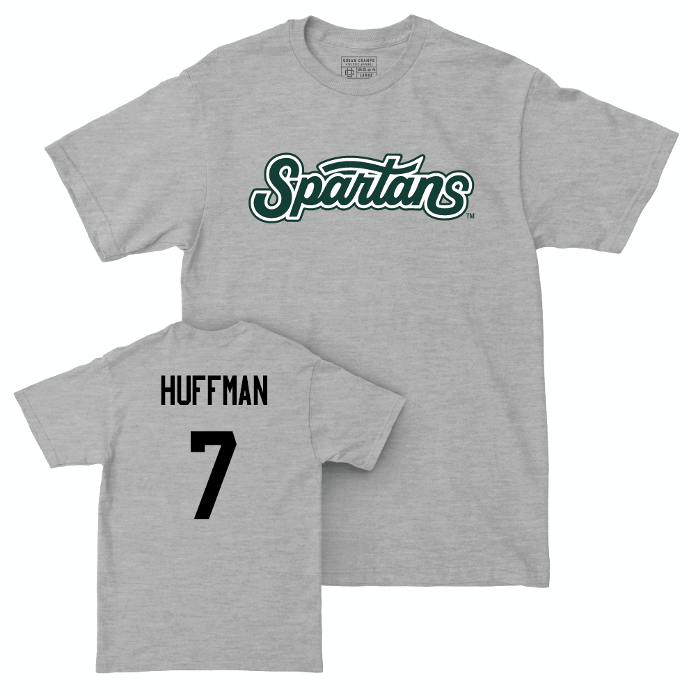 Sport Grey Baseball Script Tee   - Jaxon Huffman