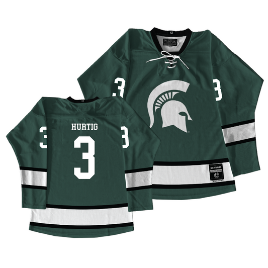 Michigan State Men's Ice Hockey Green Jersey - Viktor Hurtig | #3