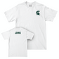 MSU Women's Track & Field White Logo Comfort Colors Tee  - Makenzie Johns