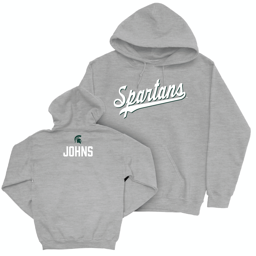 MSU Women's Track & Field Sport Grey Script Hoodie  - Makenzie Johns