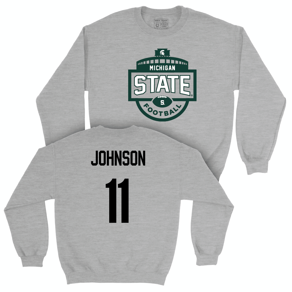 Sport Grey Football Stadium Crewneck  - Aziah Johnson