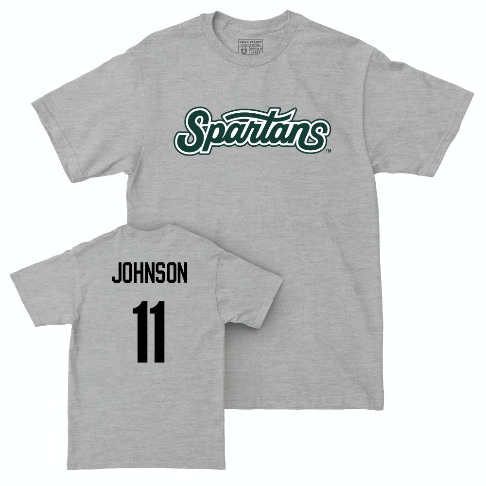 Sport Grey Football Script Tee  - Aziah Johnson