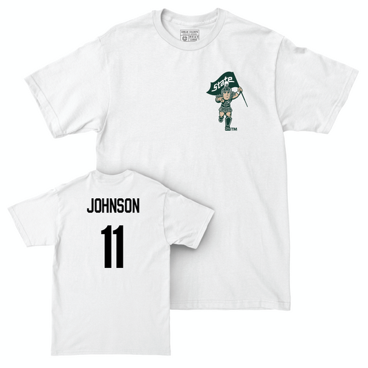 Football White Sparty Comfort Colors Tee  - Aziah Johnson