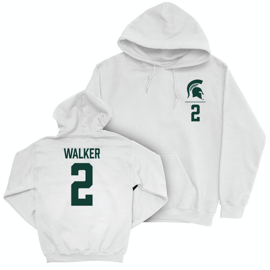 MSU Football White Logo Hoodie - Tyson Walker | #2 Youth Small