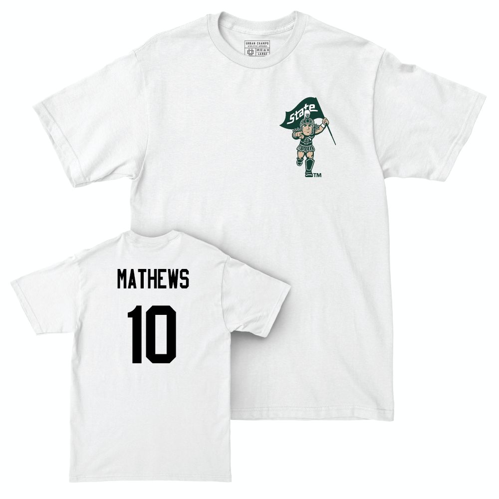 Women's Soccer White Sparty Comfort Colors Tee  - Emily Mathews