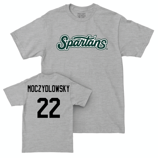 Sport Grey Baseball Script Tee   - Gavin Moczydlowsky