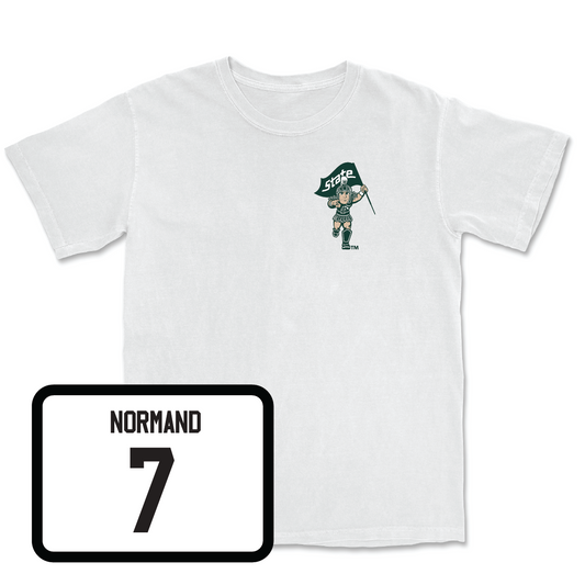 Men's Basketball White Sparty Comfort Colors Tee  - Gehrig Normand