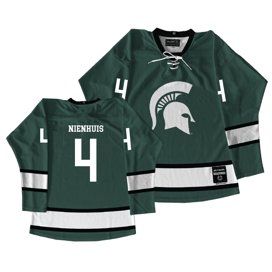 Michigan State Men's Ice Hockey Green Jersey - Nash Nienhuis | #4