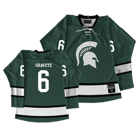 Michigan State Men's Ice Hockey Green Jersey - Austin Oravetz | #6