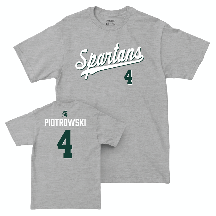 MSU Women's Soccer Sport Grey Script Tee  - Sophia Piotrowski