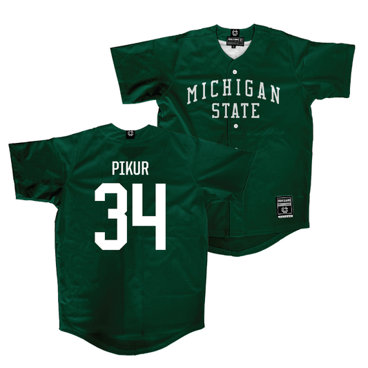 Michigan State Baseball Green Jersey   - Logan Pikur