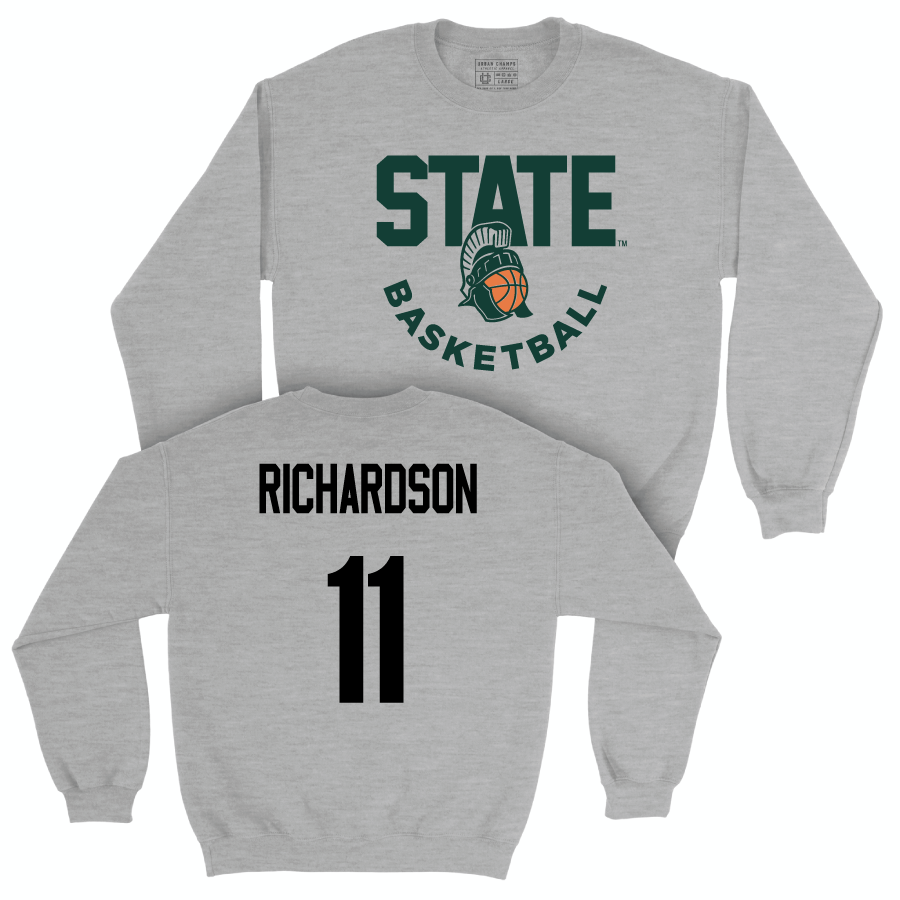 Sport Grey Men's Basketball Helmet Crew   - Jase Richardson