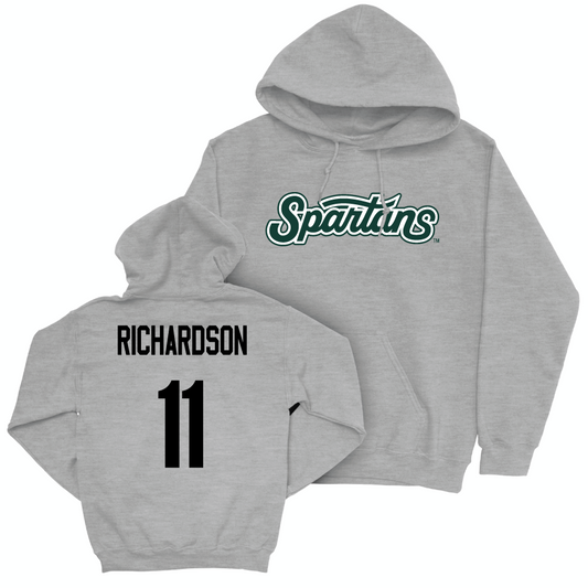 Sport Grey Men's Basketball Script Hoodie   - Jase Richardson