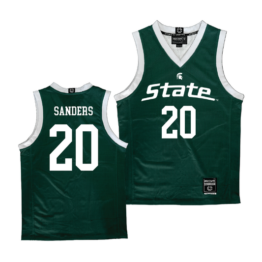 Green Men's Basketball Michigan State Jersey   - Nick Sanders