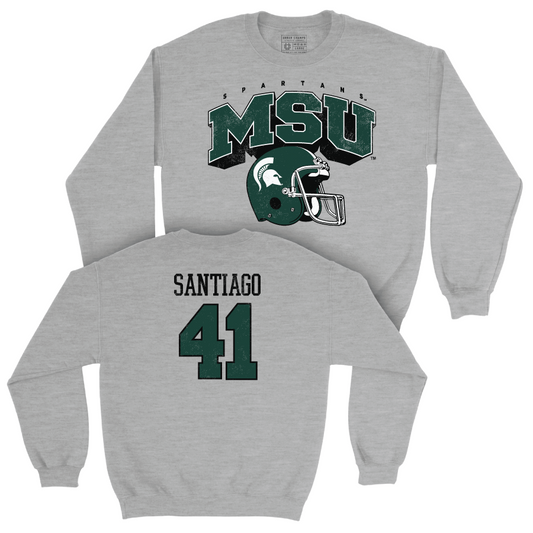 MSU Football Sport Grey Kickoff Crew  - David Santiago