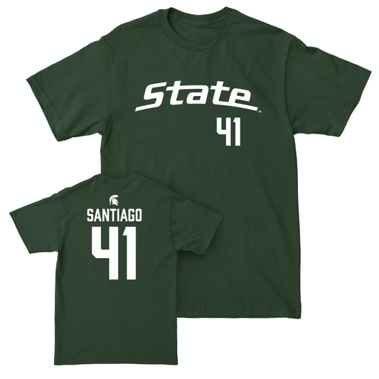 MSU Football Green Sideline Tee  - David Santiago