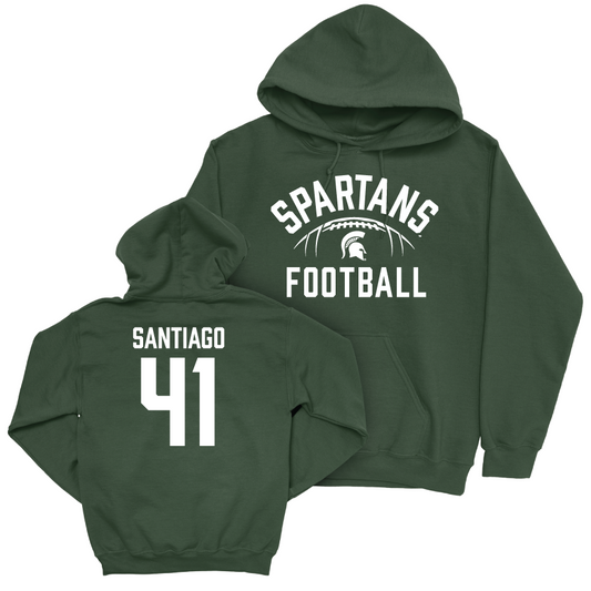 MSU Football Green Stadium Hoodie  - David Santiago