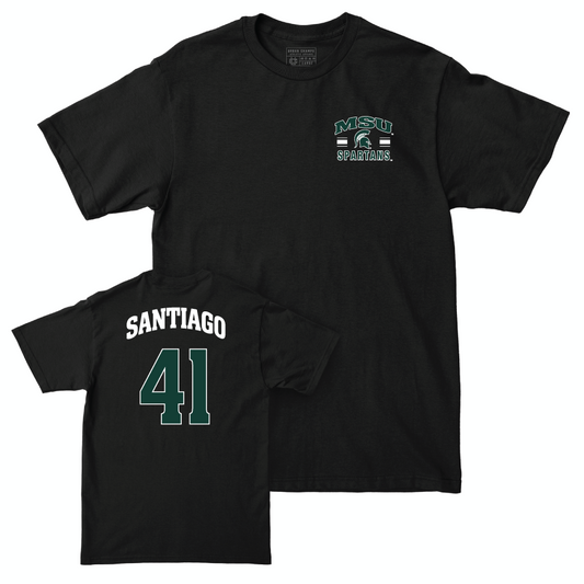 MSU Football Black Victory Tee  - David Santiago