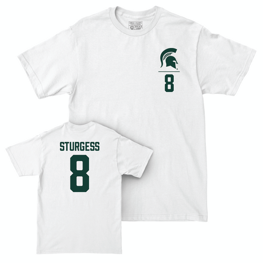 MSU Baseball White Logo Comfort Colors Tee  - Isaac Sturgess