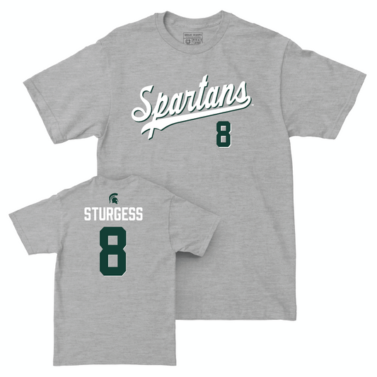 MSU Baseball Sport Grey Script Tee  - Isaac Sturgess